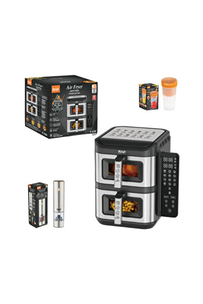 raf Friteuză cu Aer Cald, Digitală R.5280, 12L, 2800W+ Râșniță și Blender CADOU