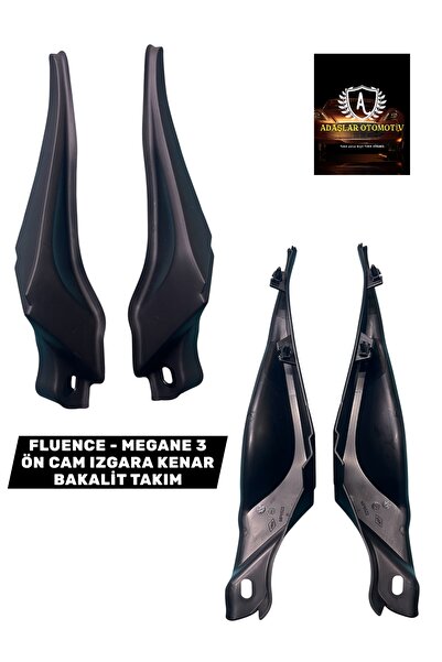 İthal FLUENCE - MEGANE 3 ÖN CAM IZGARA KENAR BAKALİT TAKIM(2ADET) 668630027R-...
