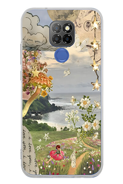 FLAMENKO حافظة هاتف شفافة بنمط حديقة الأحلام متوافقة مع جهاز General Mobile G...