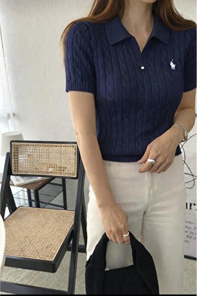 zere butik KISSA KOLLU GÖMLEK YAKA TRİKO BLUZ KAZAK