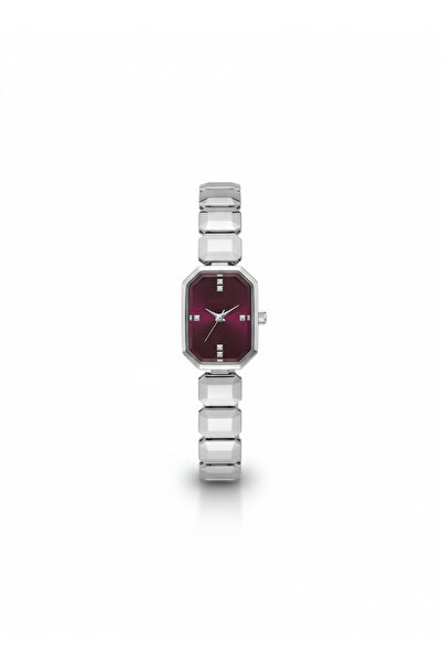 deluxe takı ve giyim Burgundy Dial Women's Wristwatch