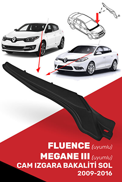 CND Fluence, Megane III 3 Uyumlu Ön Cam Izgara Bakaliti Sol (2010-2016), 6686...