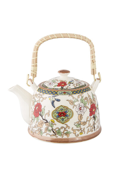 Clayre & Eef Ceainic ceramic multicolor cu infuzor 18x14x12 cm, 700 ml