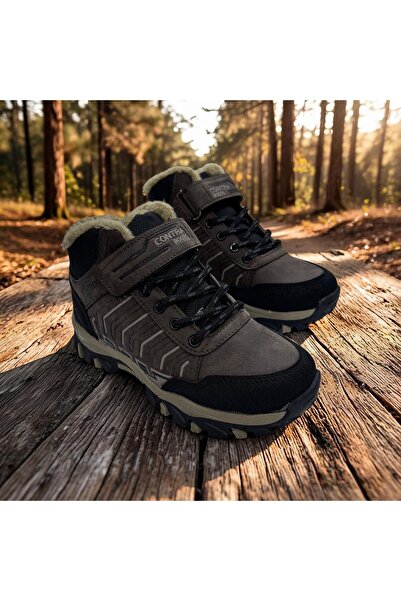 Contra Boy's Non-Slip Wool-Lined Velcro Boots