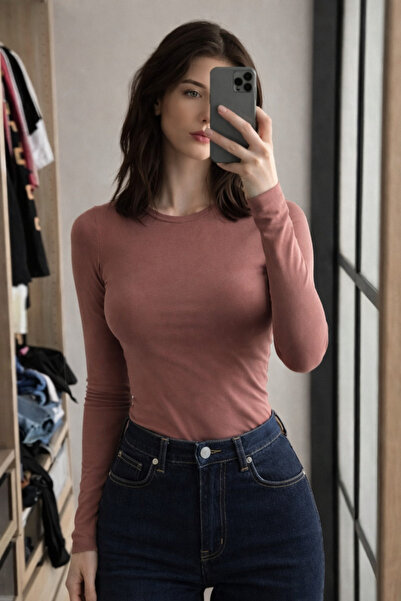 COMBİNE MİCHAİL Women's Relax Fit Long Sleeve Pink Stylish Blouse