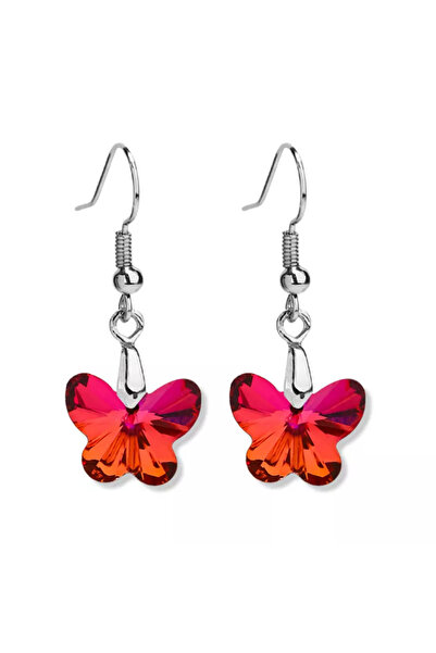 EFAYN.RO Cercei dama, model simfonie fluturi, rosii, EFAYN