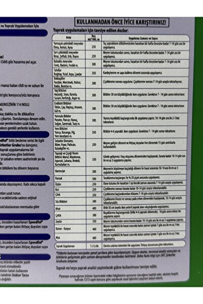 DOKTOR TARSA Speedfol Amino Calmag Plus | Aminoasit-Kalsiyum-Magnezyum Yaprak Gübresi 5 Lt
