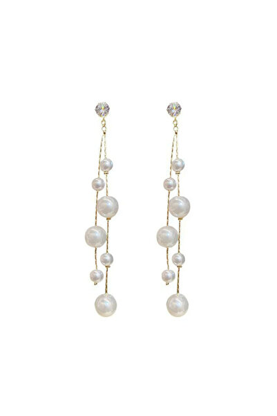 EFAYN.RO Women's earrings, elegant double model, with multiple asymmetrical b...