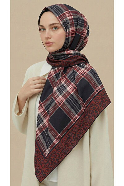 Karaca Eșarfă din raion cu model în carouri - NEGRU / ROȘU