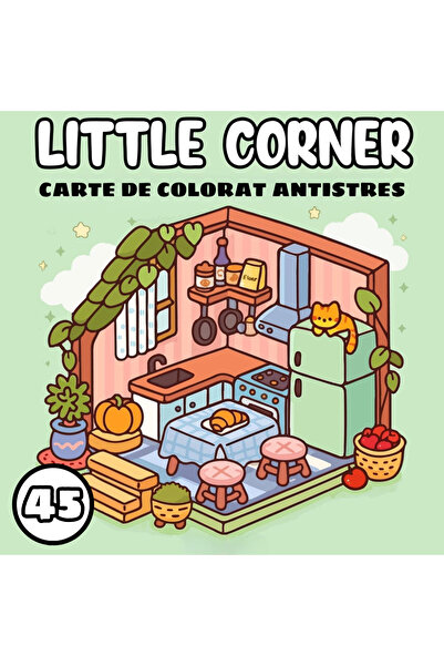 COZY Carte de colorat - 45 de ilustratii Cute - Little Corner
