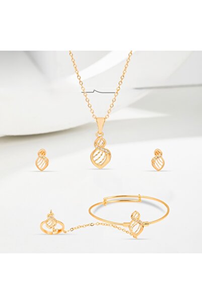 Un طقم أطفال بناتي بديل الذهب الدومه