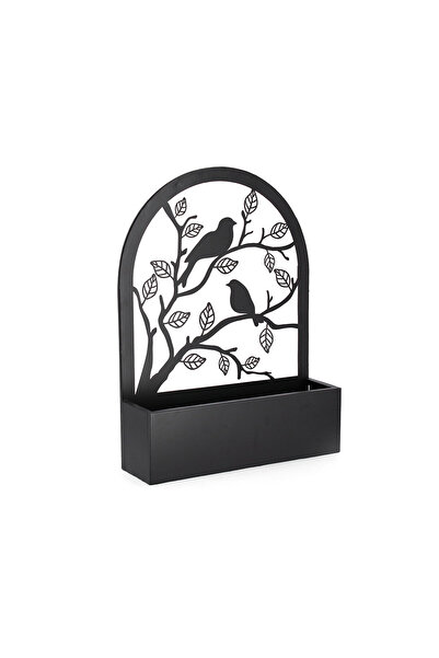 Bizzotto Μαύρη Μεταλλική Γλάστρα Rosalinda 40.5x11.5x54 εκ.