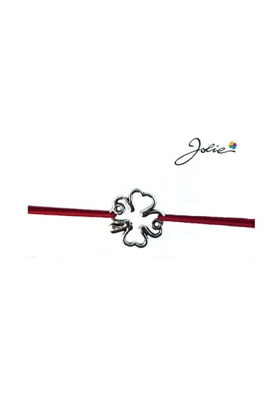 Flippy Βραχιόλι με Μεταλλικό Μενταγιόν, Jolie, Κόκκινο Υφασμάτινο Κορδόνι, Σχ...