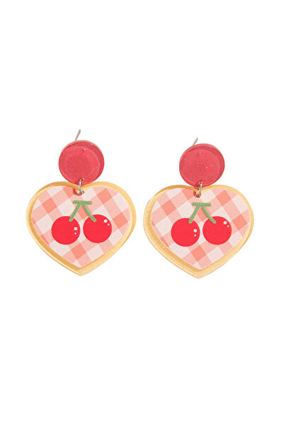 EFAYN.RO Cercei dama, model summer vibe, tematica unicata, love cirese, forma...