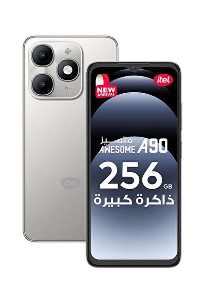İtel هاتف A90 ثنائي الشريحة، لون تيتانيوم، ذاكرة وصول عشوائي 4+8 جيجابايت، سع...