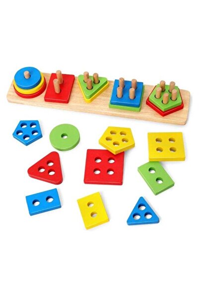 Generic Montessori Wooden Toys for Kids 3+ – Sorting & Stacking Learning Bloc...