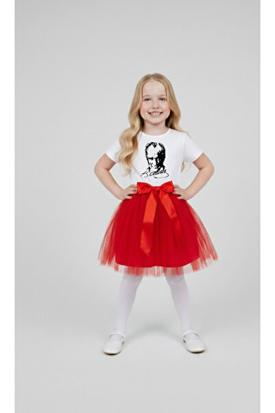 NACAR STORE زي عرض للفتيات في 23 أبريل و29 أكتوبر، تنورة توتو بأكمام قصيرة، ط...