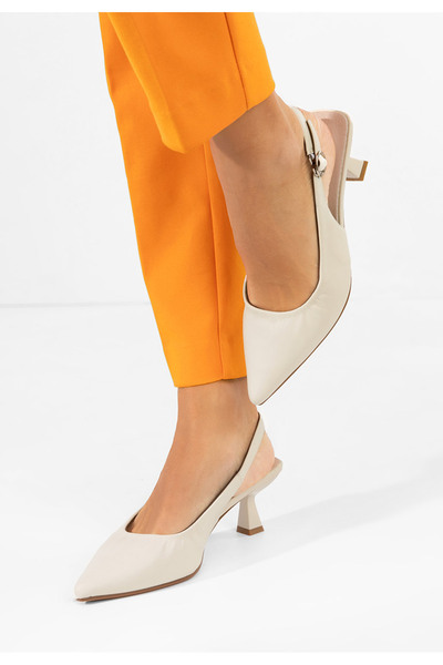 B T Shoes Beige Semina slingback shoes