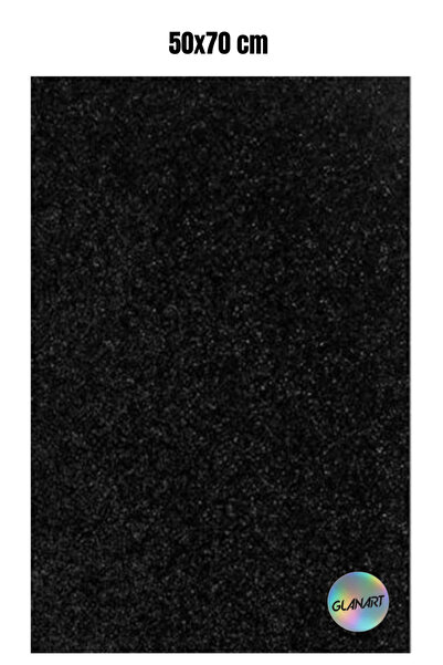 Glanart 50x70 cm simli fon kartonu 1 adet siyah