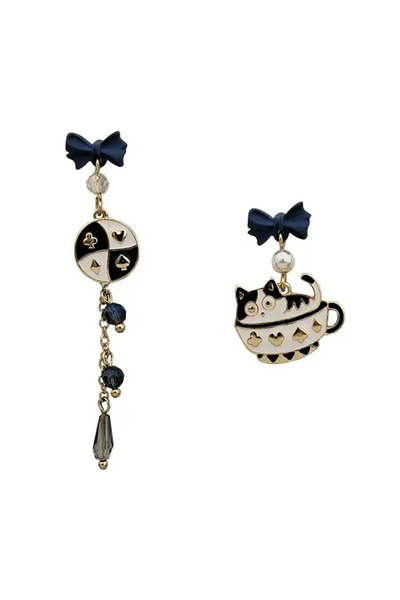 EFAYN.RO Cercei dama, model cu pisica, accesorizati cu cristale din sticla si...