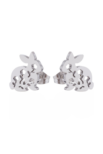 EFAYN.RO Cercei dama, model iepuras, M2, argintii, EFAYN