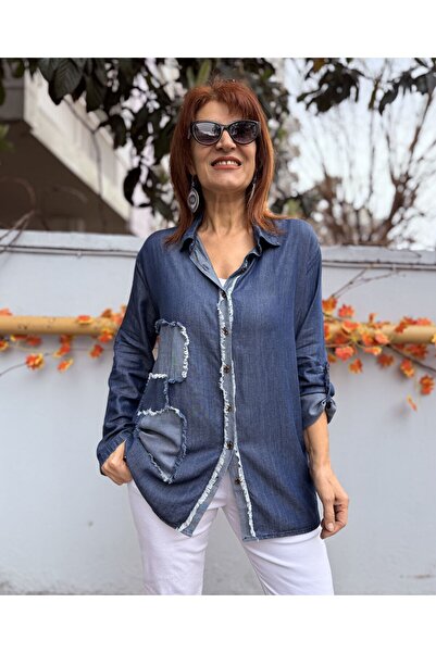 DenizEge Liyosel Patchwork Denim Shirt