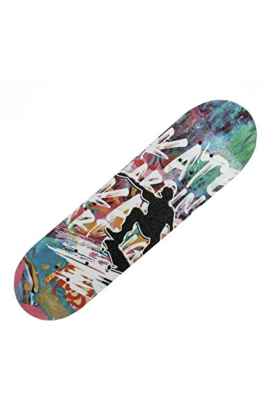 OEM Skateboard Copii 71x20cm, Cadru Aluminiu, ABEC-5, Graffiti Negru