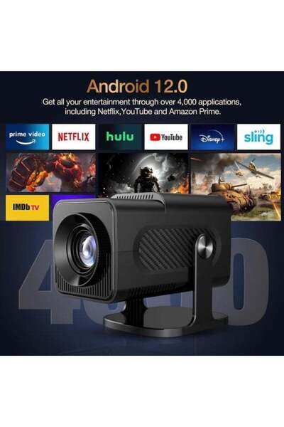 Generic Android Portable 2-in-1 Gaming Projector with Console, 1080P FHD, 4K ...