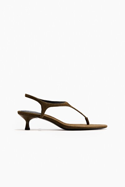 H&M Topuklu Süet Sandalet