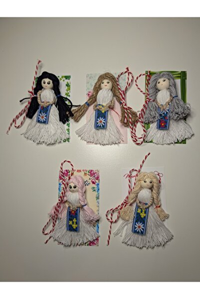 Handmade Minis Boutique Set of 5 handmade brooches, 8 cm