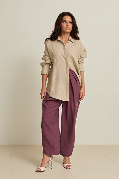 Setre Beige Relaxed Fit Long Sleeve Shirt
