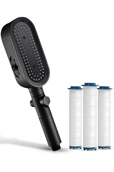 ABJ High Pressure 8-Mode Handheld Shower Head with Power Wash & 6ft Steel Hos...