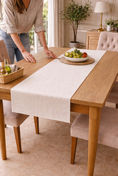 Rona Home Premium Linen Textured Quality Fabric Table Runner - Modern Stylish...