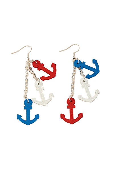 EFAYN.RO Women's earrings, sailing model, cool and bold, anchor pendants, mul...