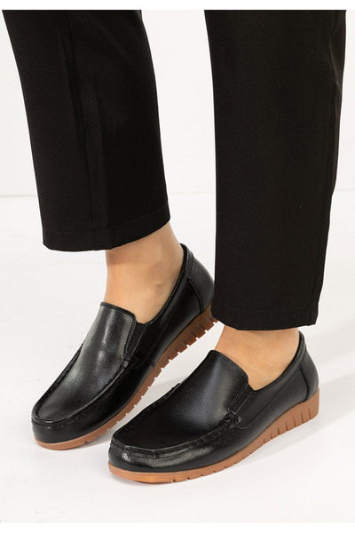 B T Shoes Mocasini dama piele Panoma negri