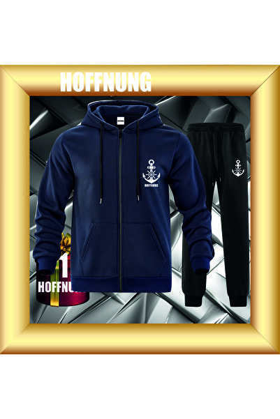 HOFFNUNG Unisex Casual Tracksuit Set Anchor Outdoor Full Zip