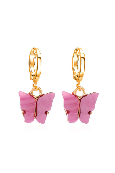 EFAYN.RO Butterfly earrings, purple, women's, EFAYN