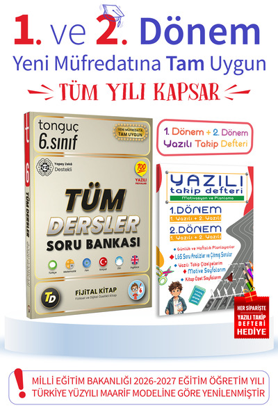 6. Sınıf Tüm Dersler Fijital Soru Bankası | Yeni Nesil | Video Çözümlü | Okula Destek Kitabı |