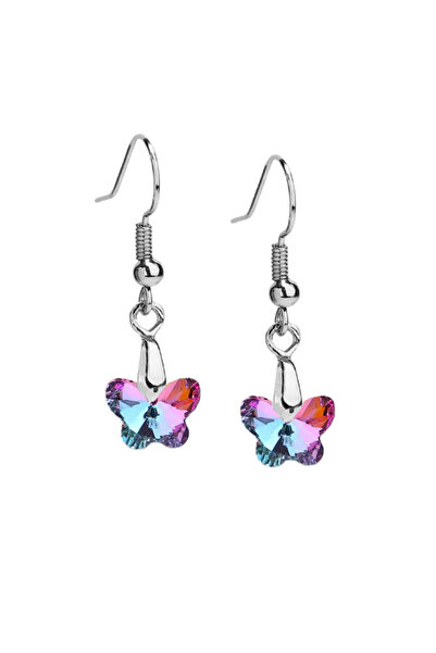 EFAYN.RO Women's earrings, crystal symphony pattern, butterflies, multicolor,...
