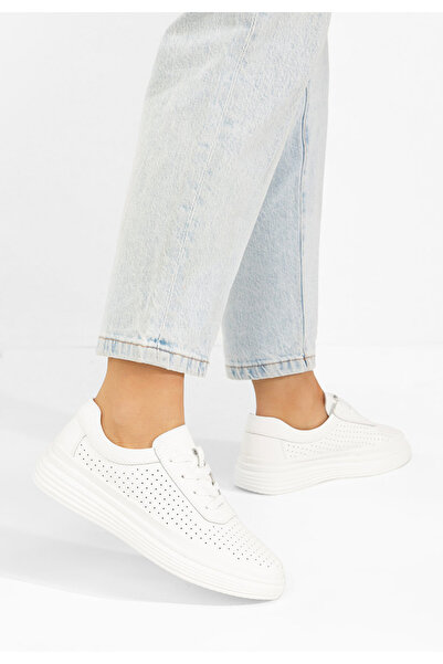 B T Shoes Women's casual shoes Nederia white Leather