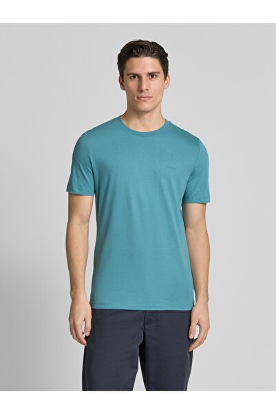 s.Oliver Ανδρικό Βαμβάκι μπλουζάκι κανονικής εφαρμογής, τιρκουάζ