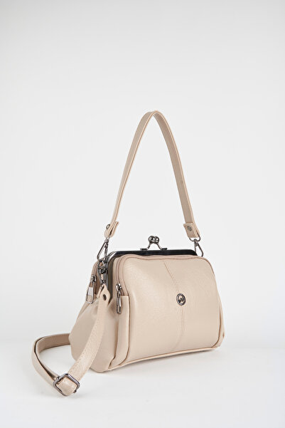 Meryem Çanta حقيبة يد وكتف نسائية مبطنة بـ 4 أقسام وسحاب إغلاق