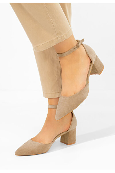 B T Shoes Elrosa khaki chunky Heeled Shoes