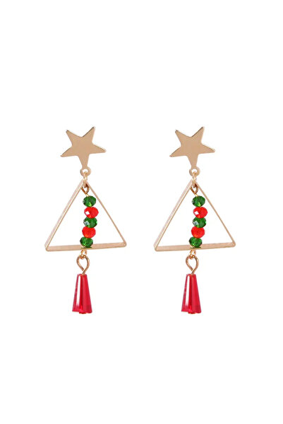 EFAYN.RO Cercei dama, model vesel si colorat, bradut cu accesoriu tip ornamen...