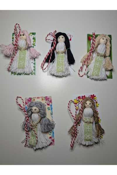 Handmade Minis Boutique Set of 5 handmade brooches, 8 cm