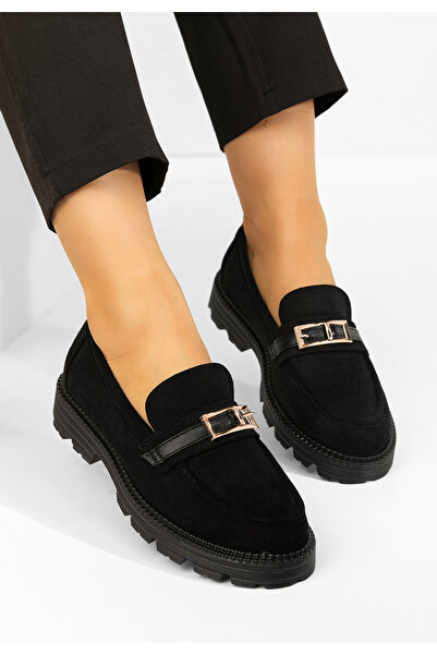 B T Shoes Katiana women's black loafers