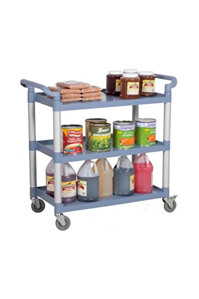 Cady One Mobile food storage and serving trolley with 3 plastic shelves, 70 x...