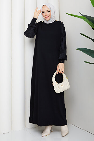 Pamuk Butik Women's Sleeve Silk Cupra Mercerized Knitwear Dress