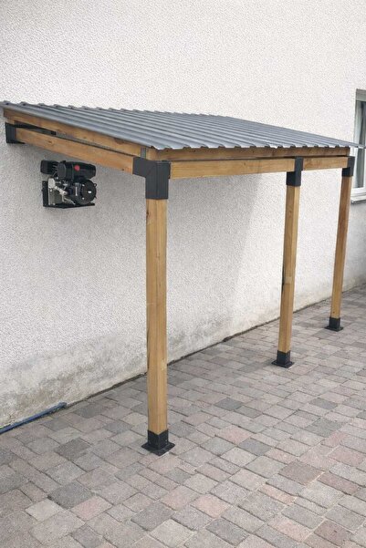 Home Mrc Ev Kapı Gölgelik Carport Pergola Duvar Montaj Aparatı Seti Demir Bağ...