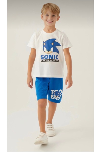 Sonic Erkek Çocuk Alt-Üst Takım - 3/9 Yaş - Turuncu